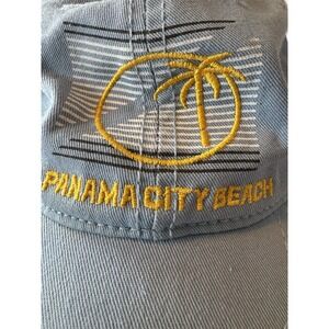 90s Panama City Beach Cap Light Blue/Yellow Embroidered- Adjustable
